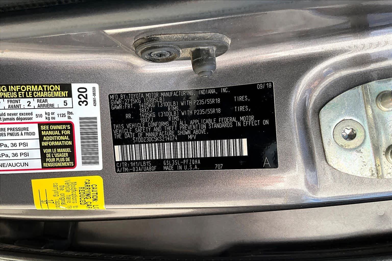 Used 2019 Predawn Gray Mica Toyota Limited Premium image 27
