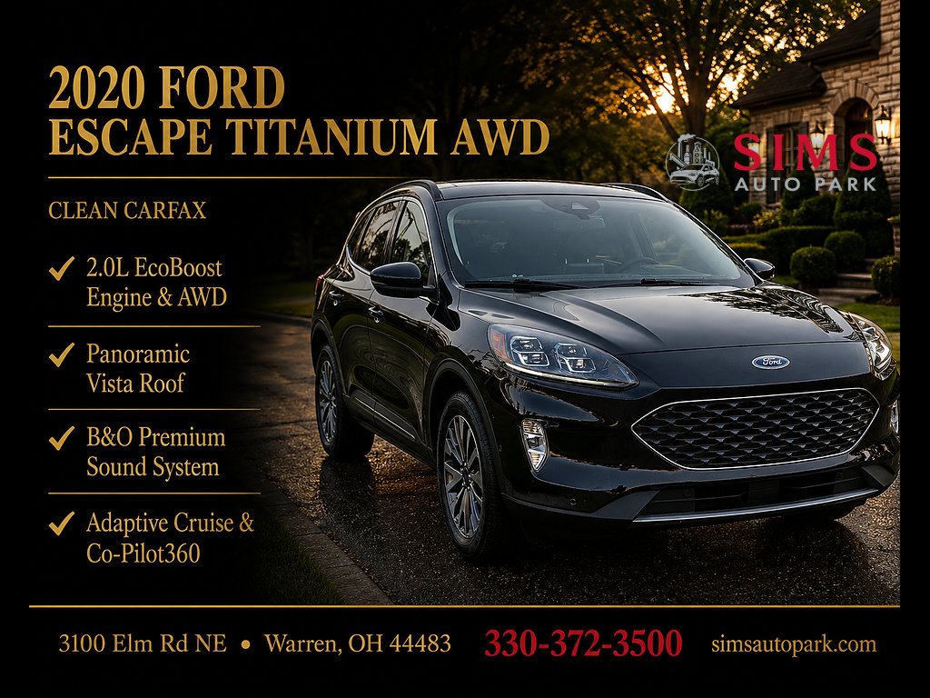 Used 2020 Agate Black Metallic Ford Titanium image 1