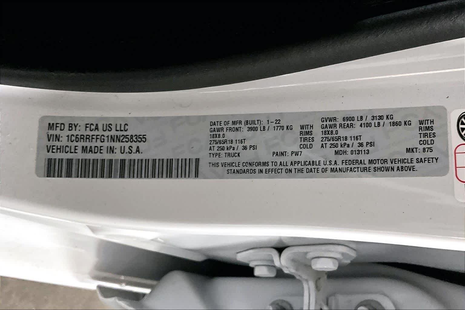 Used 2022 Bright White Clearcoat Ram Big Horn image 58