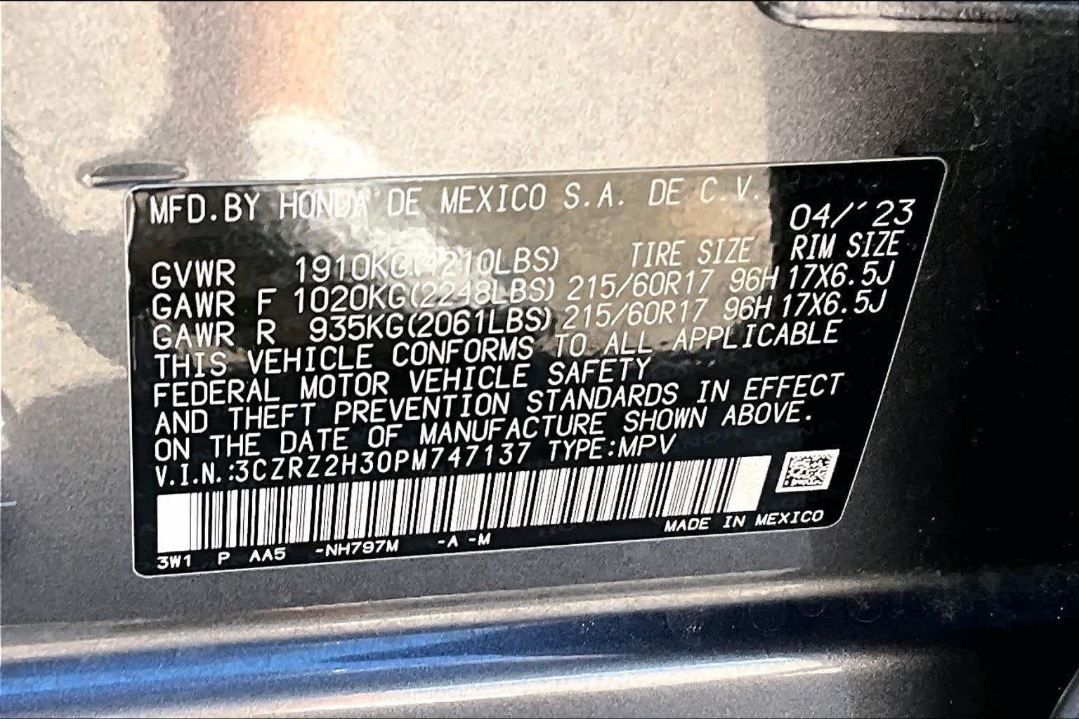 Used 2023 Modern Steel Metallic Honda LX image 34