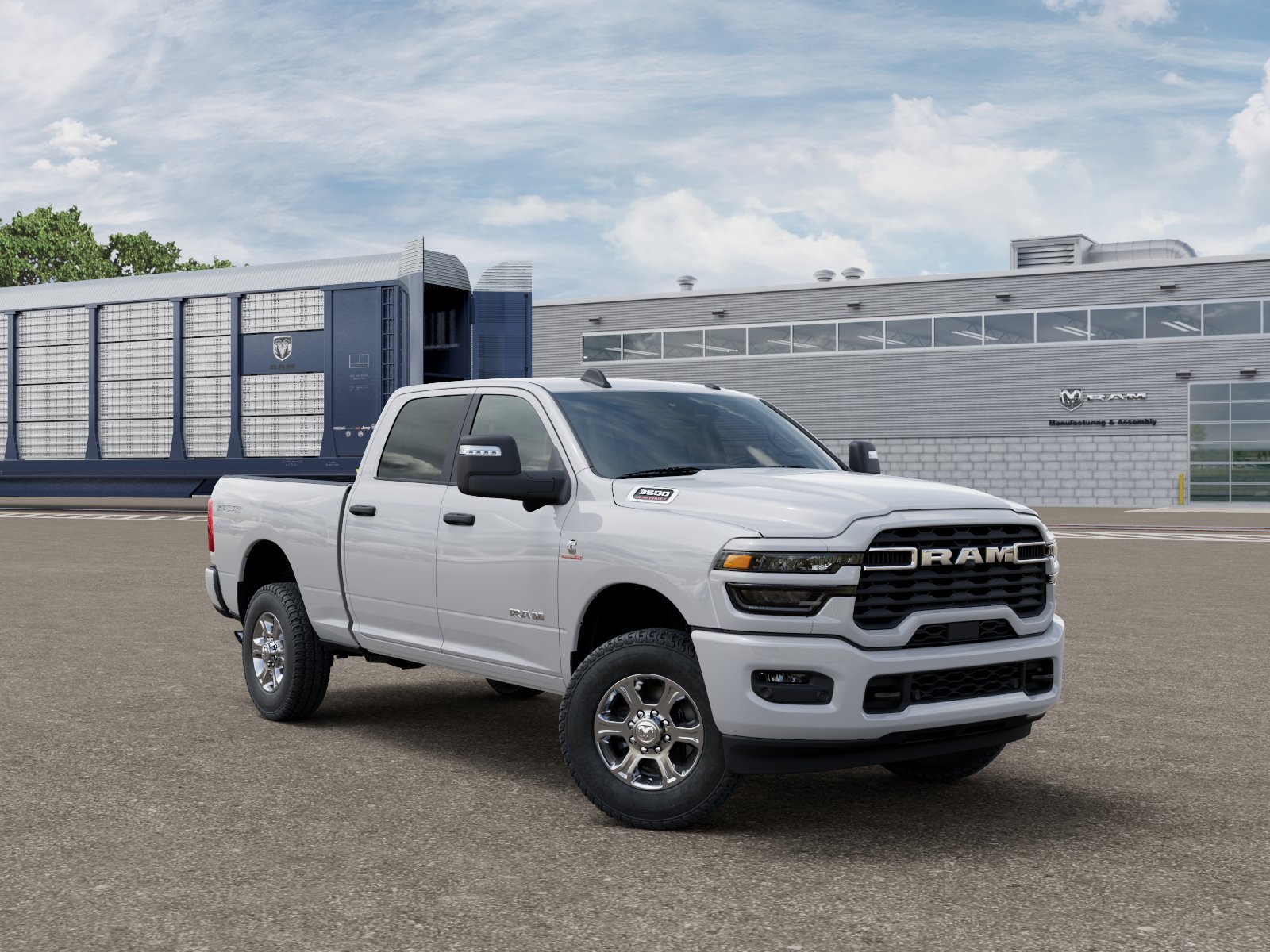 New 2026 Bright White Clear-Coat Exterior Paint RAM Big Horn image 3