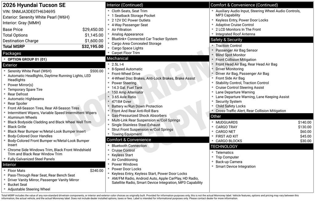 Certified Used 2026 White Hyundai SE image 29