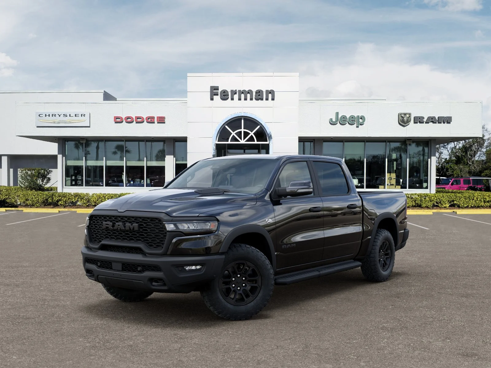 New 2026 Diamond Black Crystal Pearl-Coat Exterior Paint RAM Rebel image 2