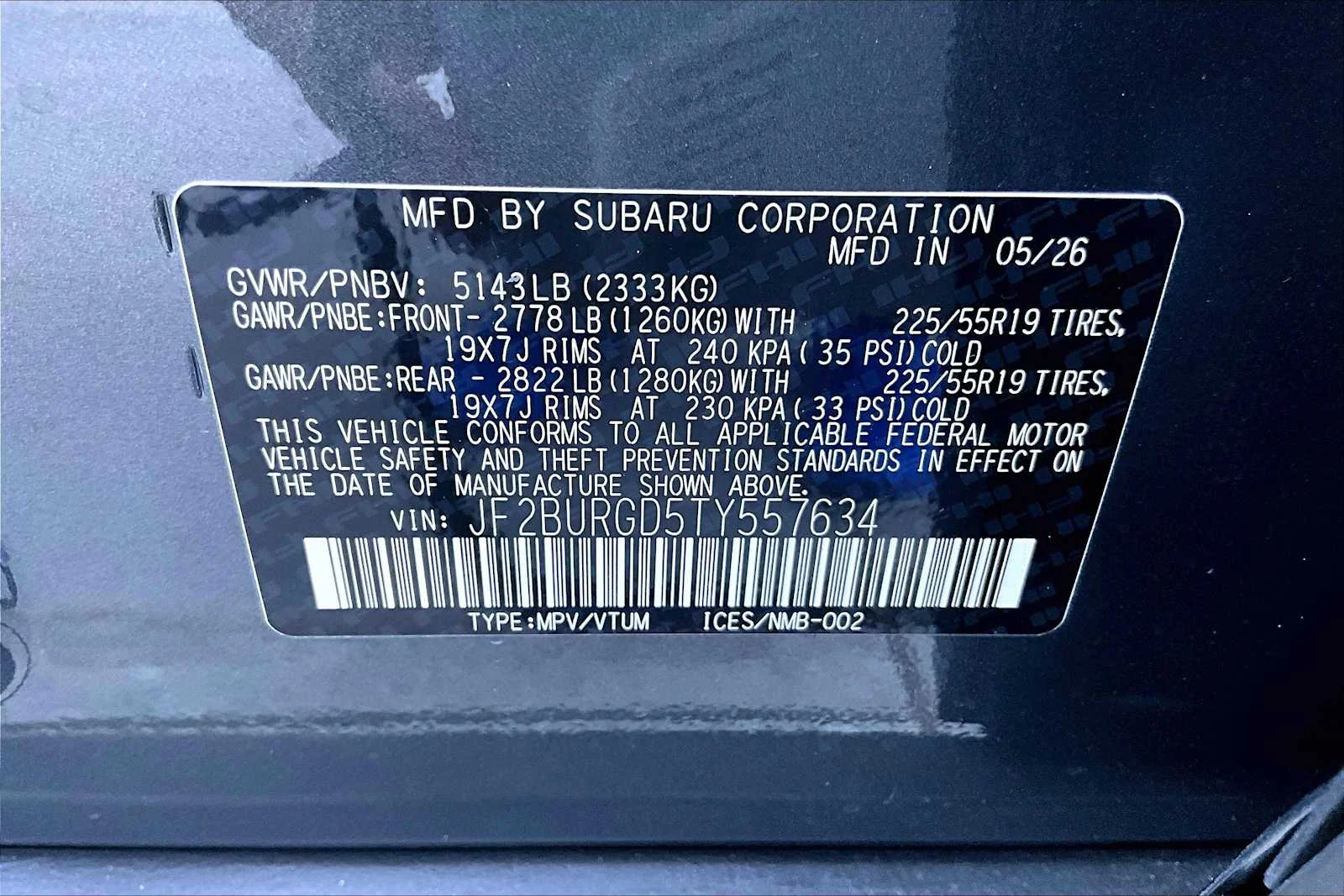 New 2026 Magnetite Gray Metallic Subaru Limited XT image 19
