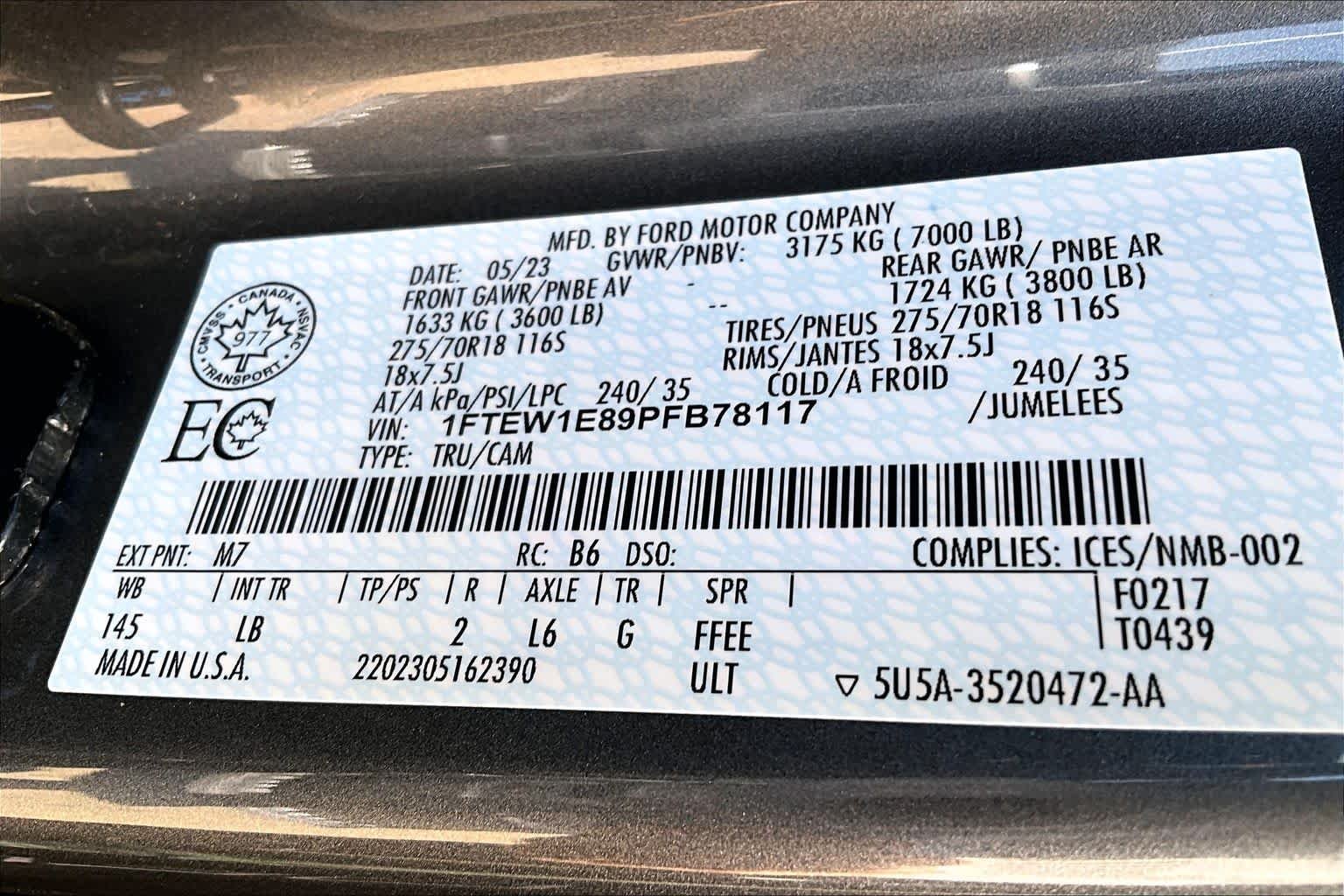 Used 2023 Carbonized Gray Metallic Ford Tremor image 65