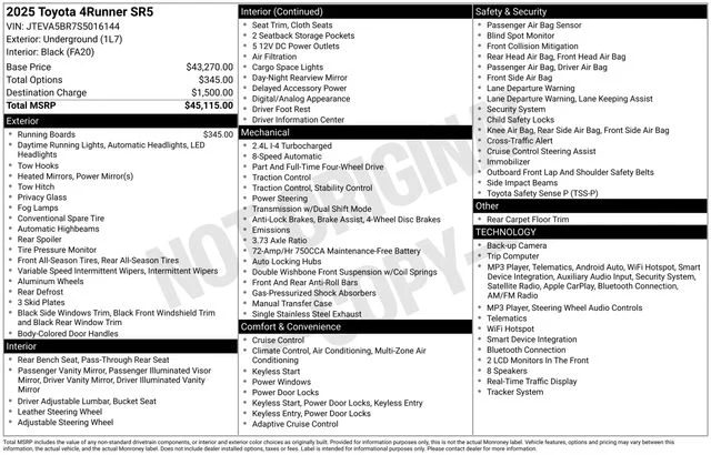 Used 2025 UNDERGROUND Toyota SR5 image 7