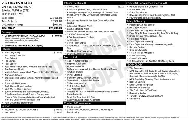 Used 2021 Gray Kia GT-Line image 46