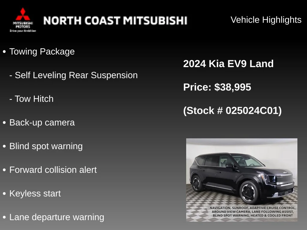 Used 2024 Kia EV9 Land with VIN KNDADFS57R6025024 for sale in Bedford, OH