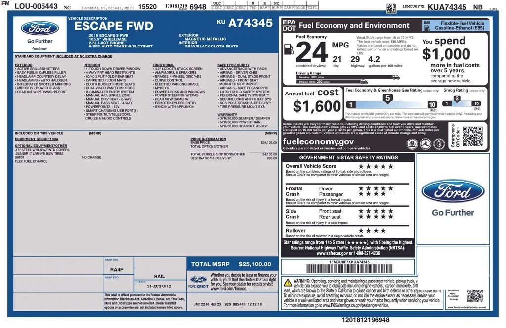 Used 2019 Gray Ford S image 54