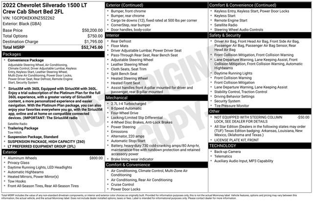 Used 2022 Black Chevrolet LT image 7