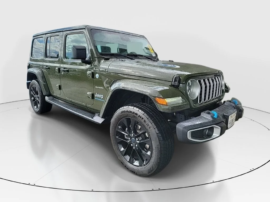 Used 2024 Green Jeep Sahara 4xe image 4