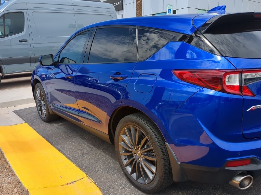 Used 2022 Apex Blue Pearl Acura A-Spec Advance Package image 3