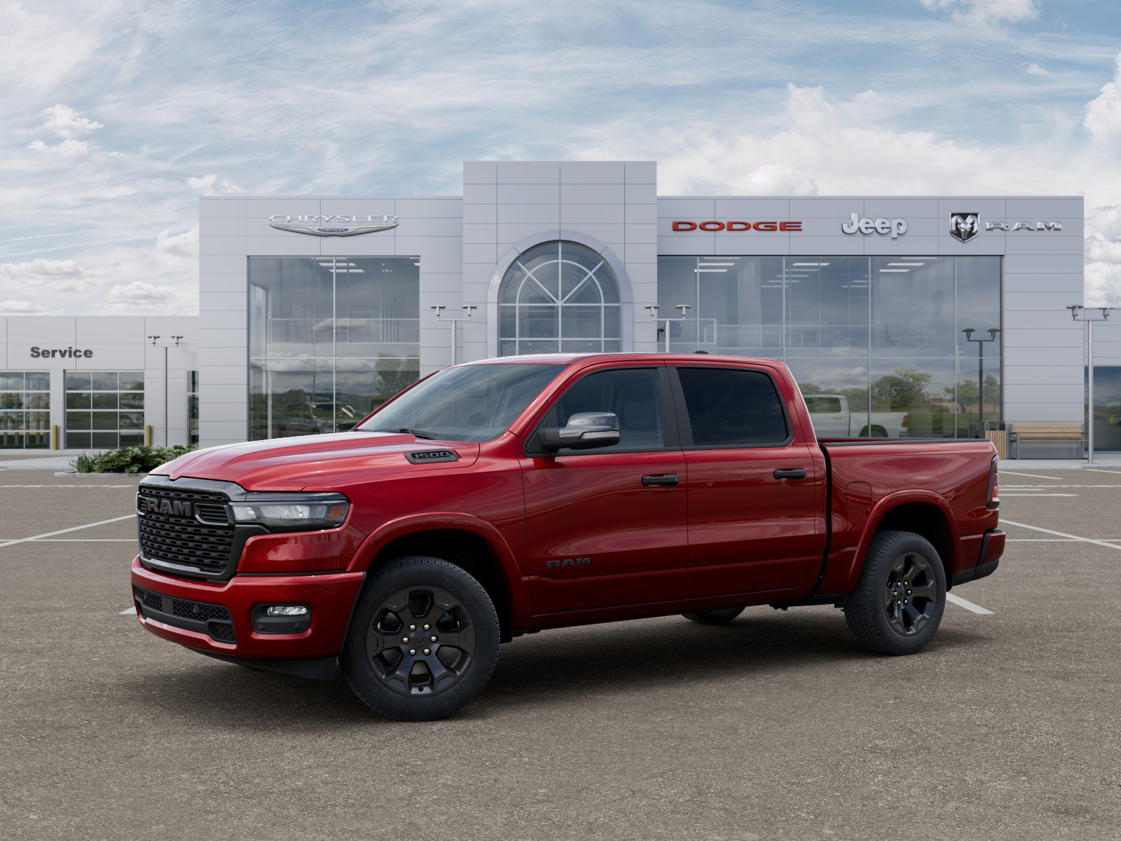 New 2026 Molten Red Pearl-Coat Exterior Paint RAM Big Horn Crew Cab 4x4 5
