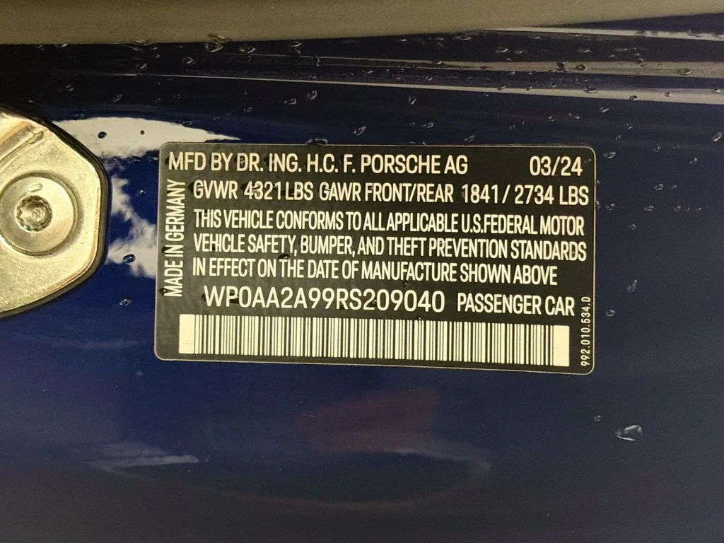 Used 2024 Blue Porsche Carrera image 34