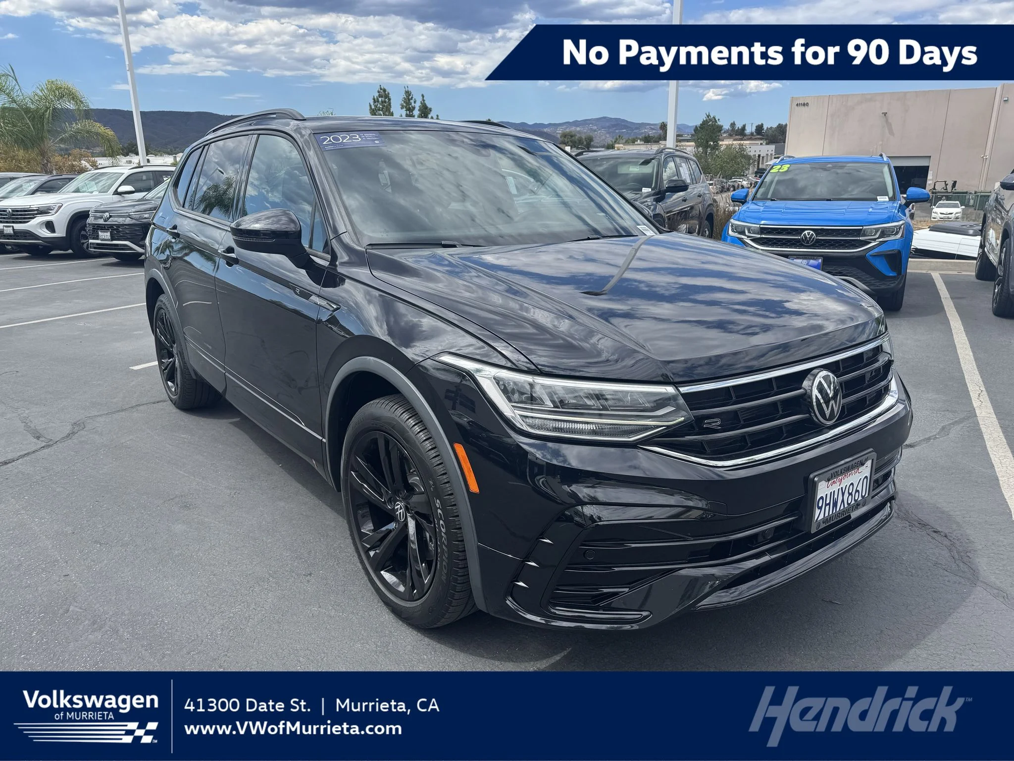 Used 2023 Deep Black Pearl Volkswagen SE R-Line Black image 1
