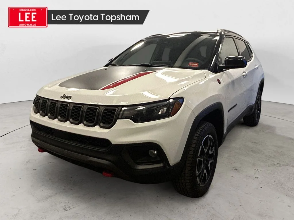 Used 2025 Bright White Jeep Trailhawk image 1