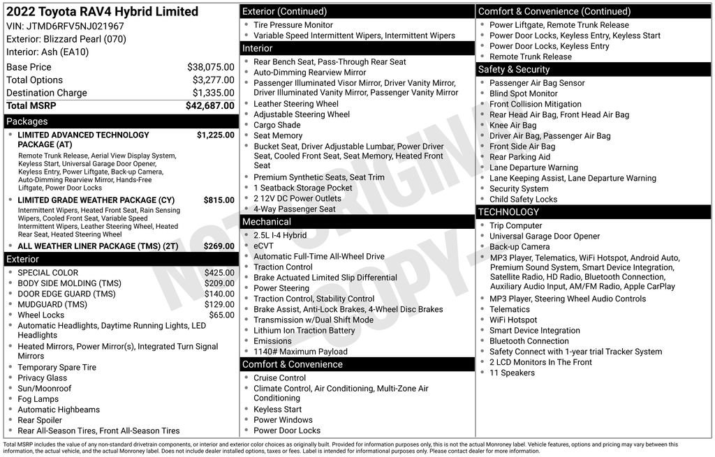 Certified Used 2022 White Toyota Limited image 12