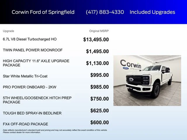 New 2026 Star White Metallic Tri-Coat Ford F-250® Platinum® image 5