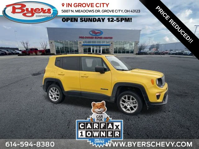 Used 2023 Yellow Jeep Latitude image 1