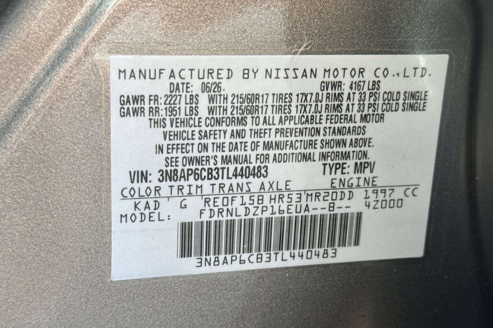 New 2026 Gun Metallic Nissan SV image 23