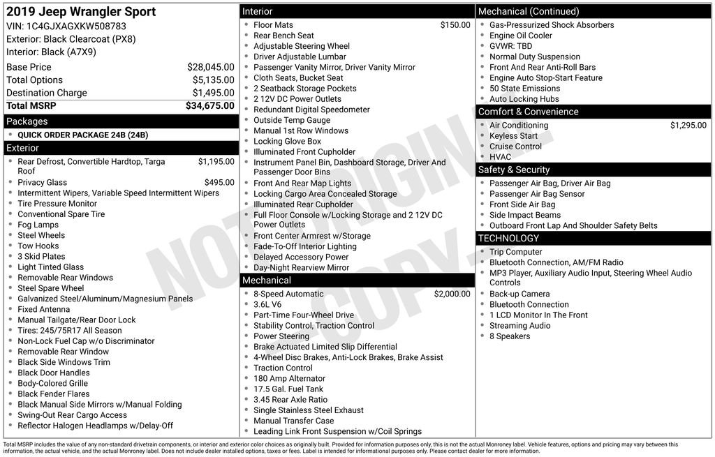 Used 2019 Black Jeep Sport image 24