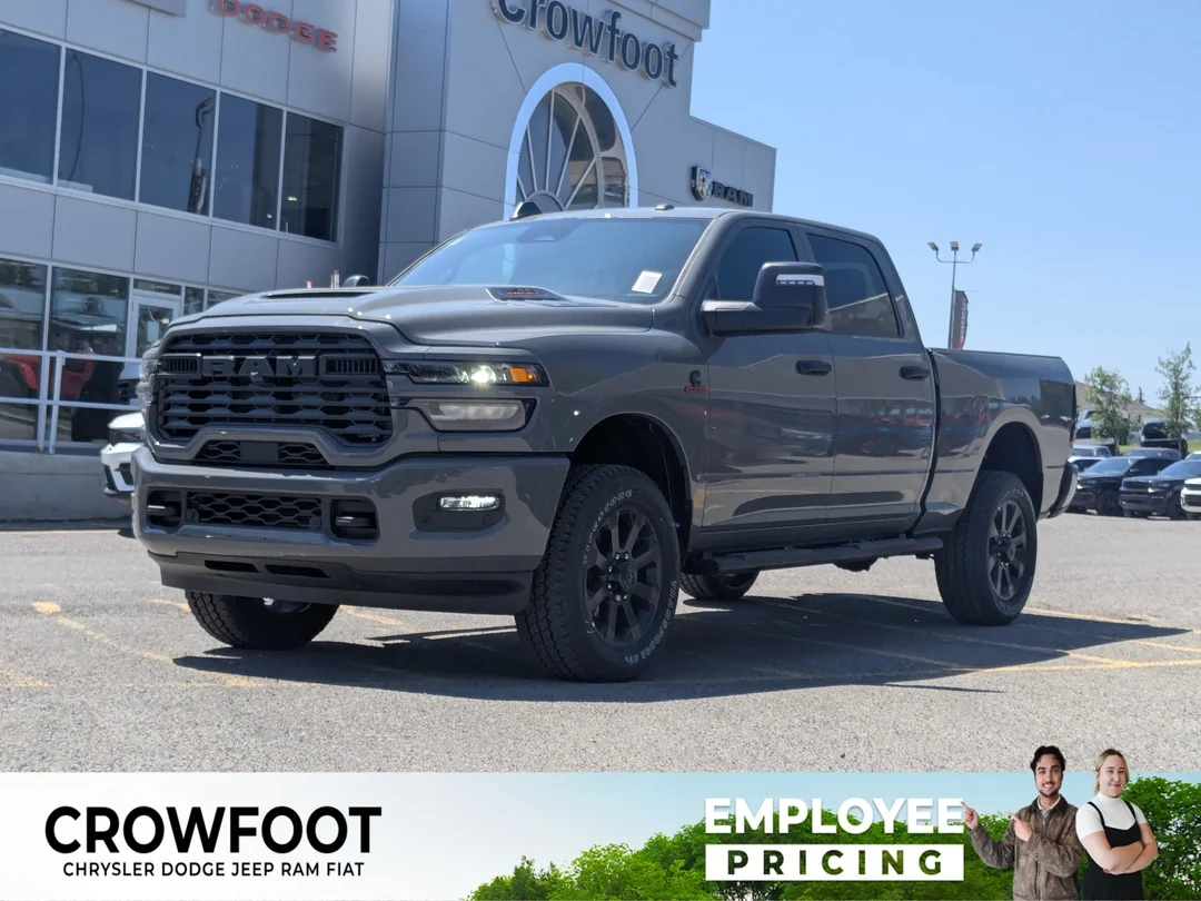 New 2026 Grey RAM Black Express - - 6.7L HO Diesel - 20 Black Wheels - 5th Wheel/Gooseneck Prep - Sport Hood & More! image 1