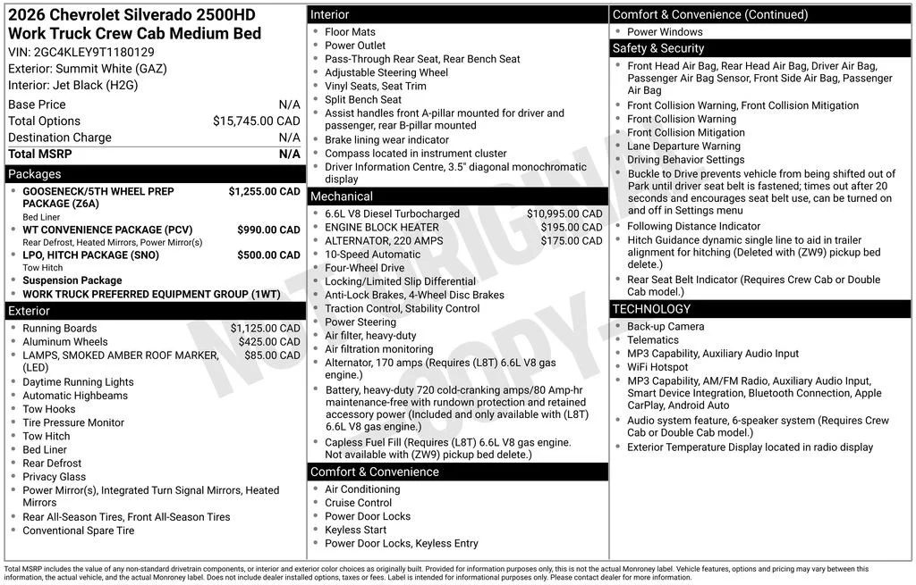 2026 Chevrolet Silverado 2500 HD Work Truck - Photo 47