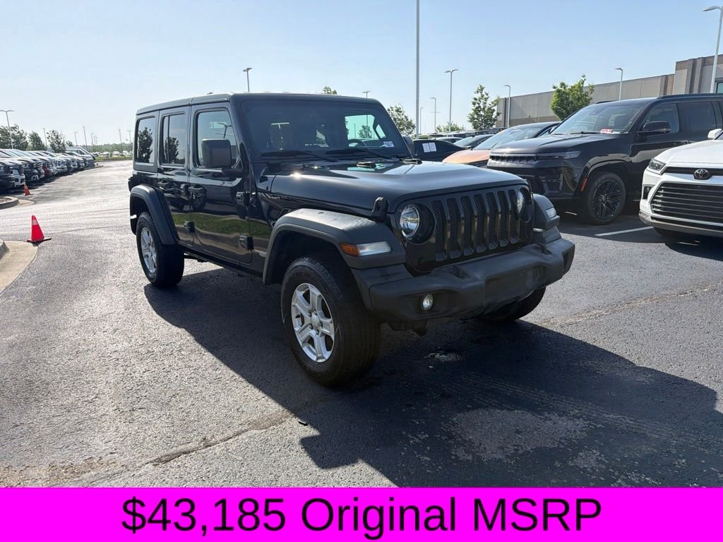 Used 2020 Black Jeep Unlimited Sport S image 1