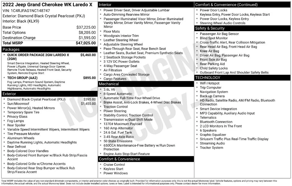 Used 2022 Black Jeep Laredo X image 4