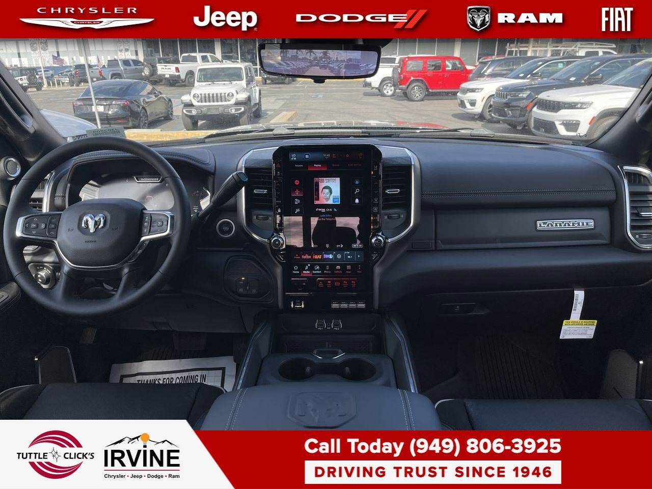 New 2026 Diamond Black Crystal Pearl-Coat Exterior Paint RAM Laramie image 12