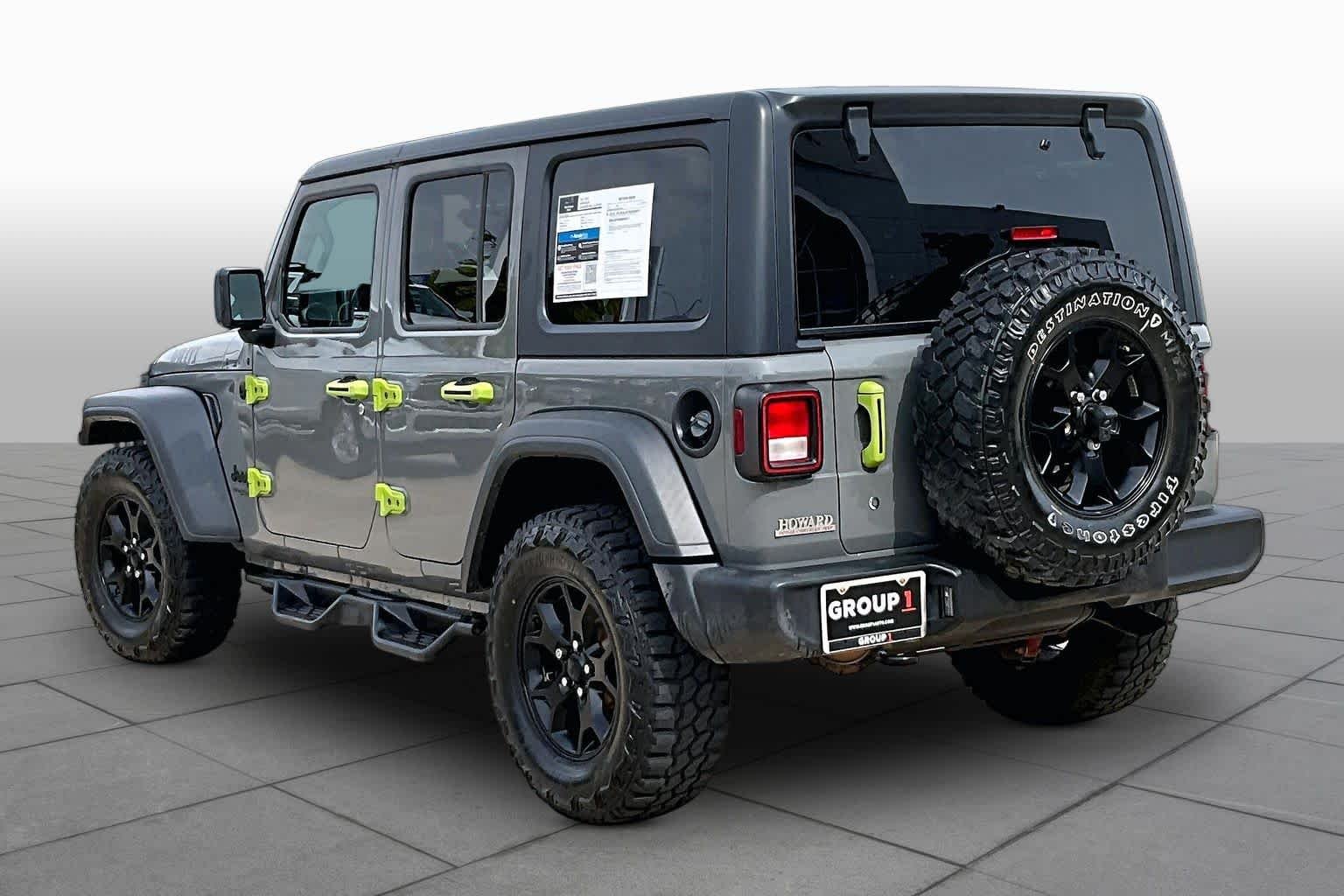 Used 2021 Sting-Gray Clearcoat Jeep Unlimited Willys Sport image 10