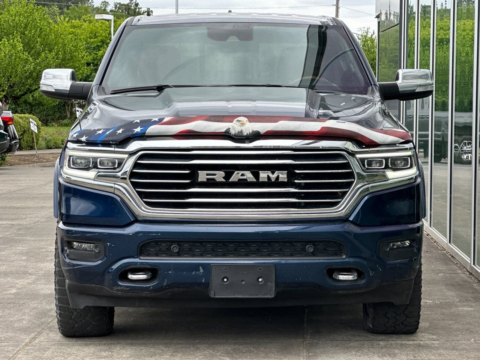 Used 2021 Patriot Blue Pearlcoat Ram Laramie Longhorn image 8