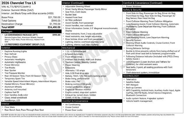 2026 Chevrolet Trax LS - Photo 29