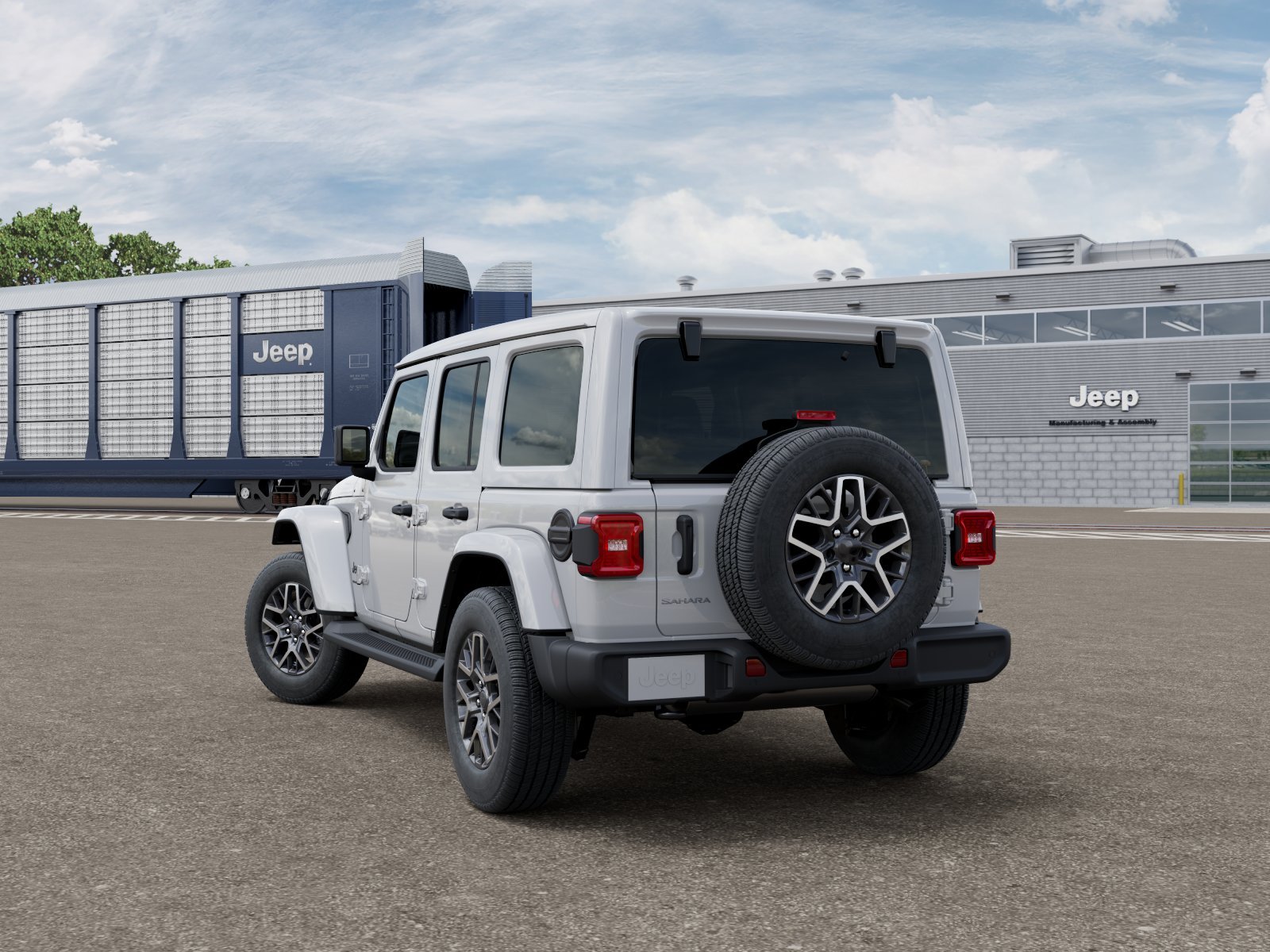 New 2026 Bright White Clear-Coat Exterior Paint Jeep Sahara image 3
