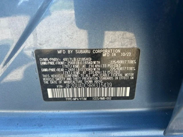 Used 2024 Blue Subaru Premium image 11