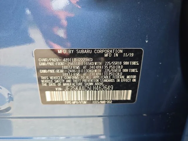 Used 2020 Blue Subaru Touring image 30