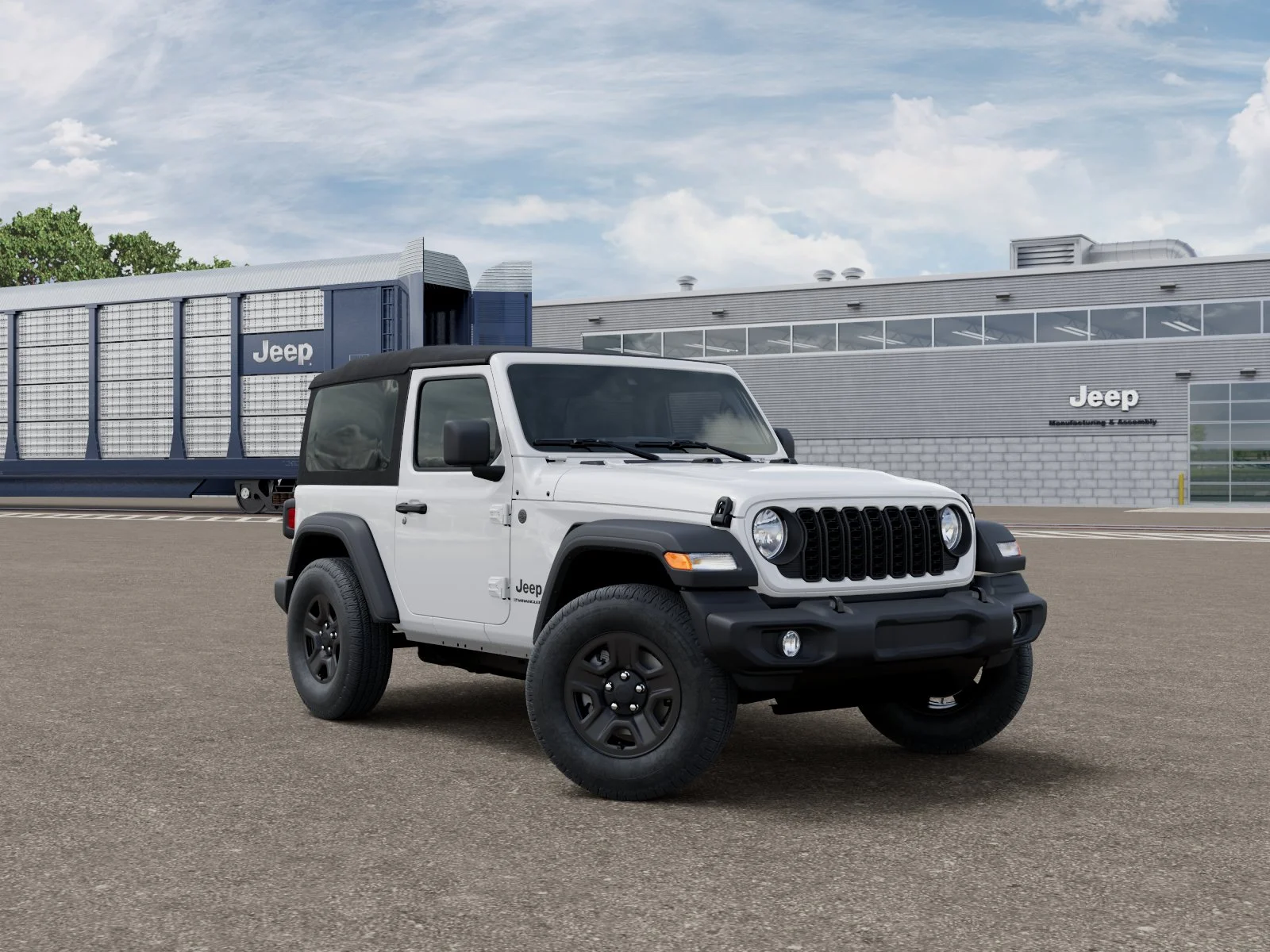 New 2026 Bright White Clear-Coat Exterior Paint Jeep Sport image 3
