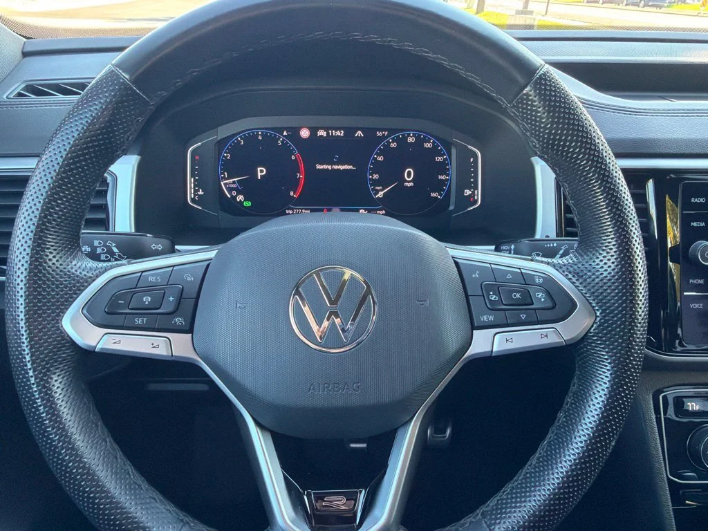 Used 2021 White Volkswagen 3.6L V6 SEL Premium R-Line image 12