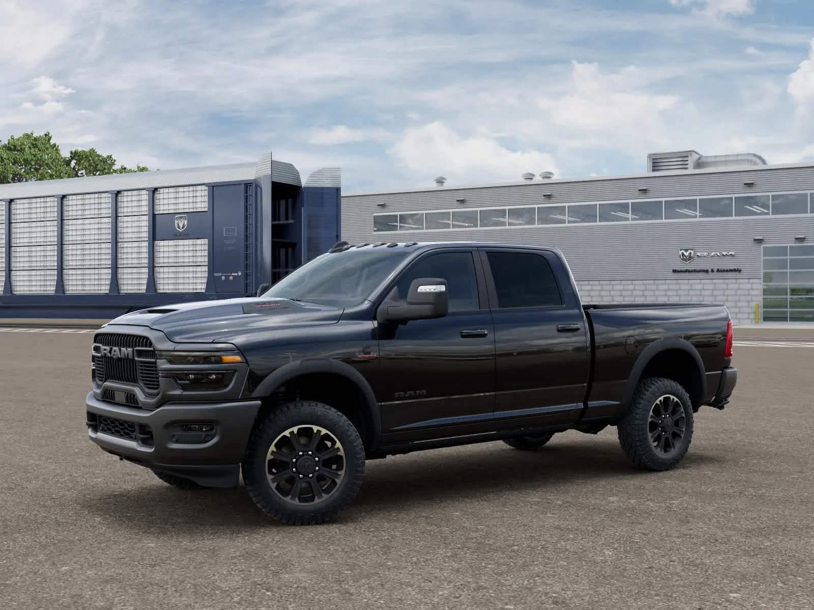 New 2025 Diamond Black Crystal Pearlcoat Ram Rebel image 2