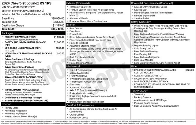 Used 2024 Sterling Gray Metallic Chevrolet RS image 5