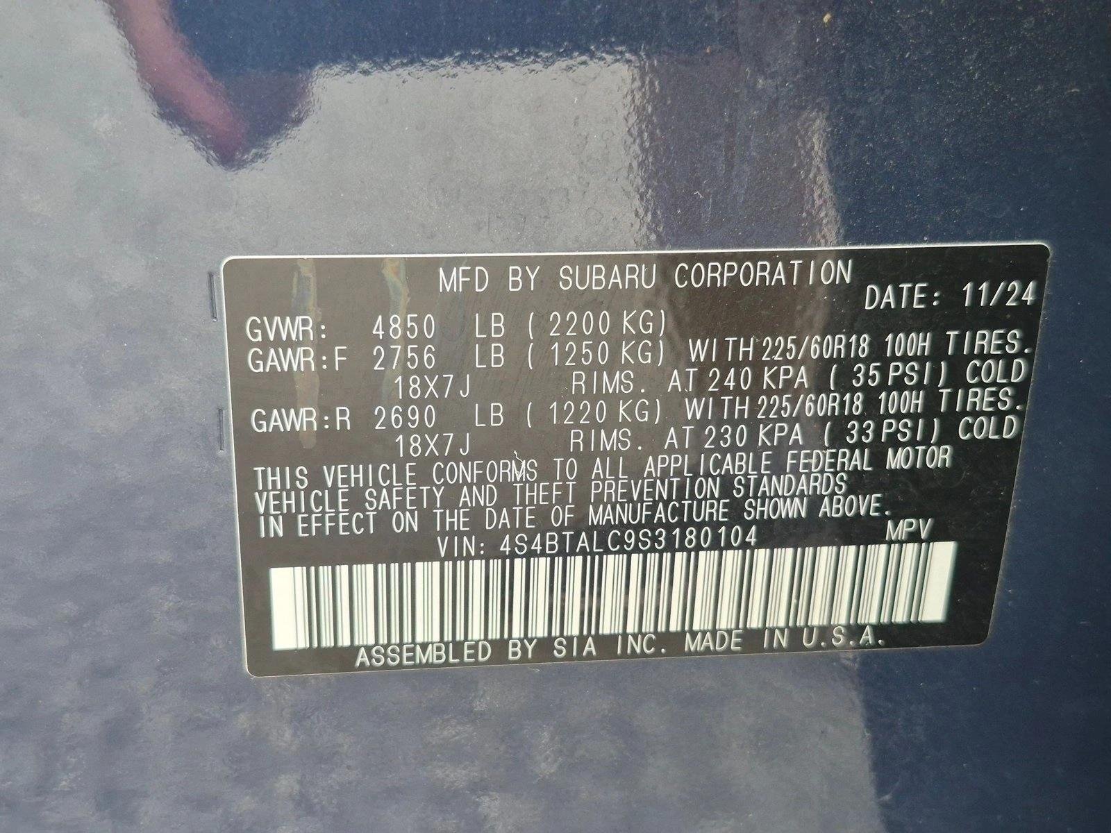 Used 2025 Cosmic Blue Pearl Subaru Onyx Edition image 25