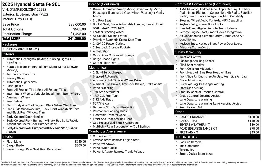 Used 2025 Gray Hyundai SEL image 6