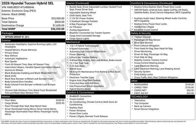 New 2026 Gray Hyundai SEL image 4