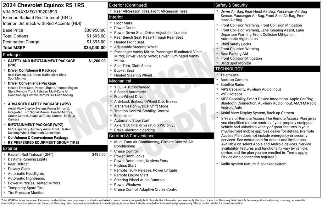 Used 2024 Red Chevrolet RS image 12
