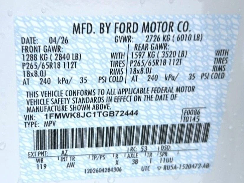 New 2026 White Ford Tremor image 28