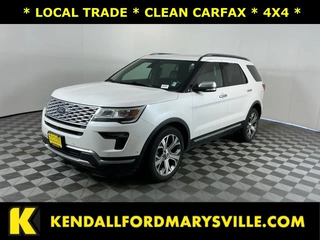 Used 2019 White Platinum Clearcoat Metallic Ford Platinum image 1