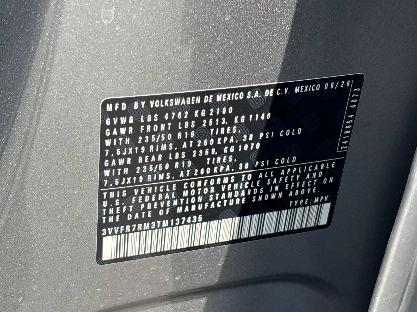New 2026 Pyrite Silver Metallic Volkswagen SE image 12