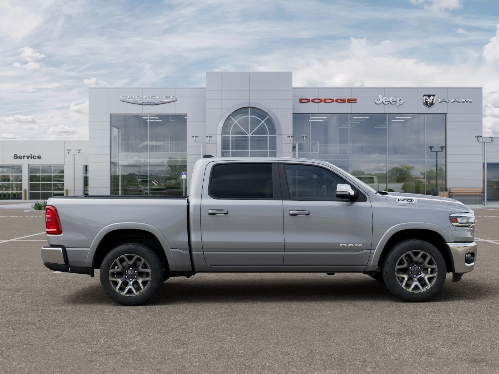 New 2026 Billet Silver Metallic Clear-Coat Exterior Paint RAM Laramie image 49