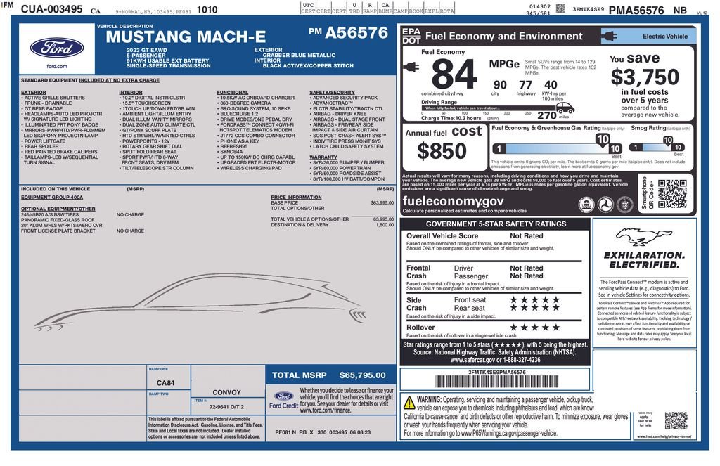 Used 2023 Blue Ford GT image 3