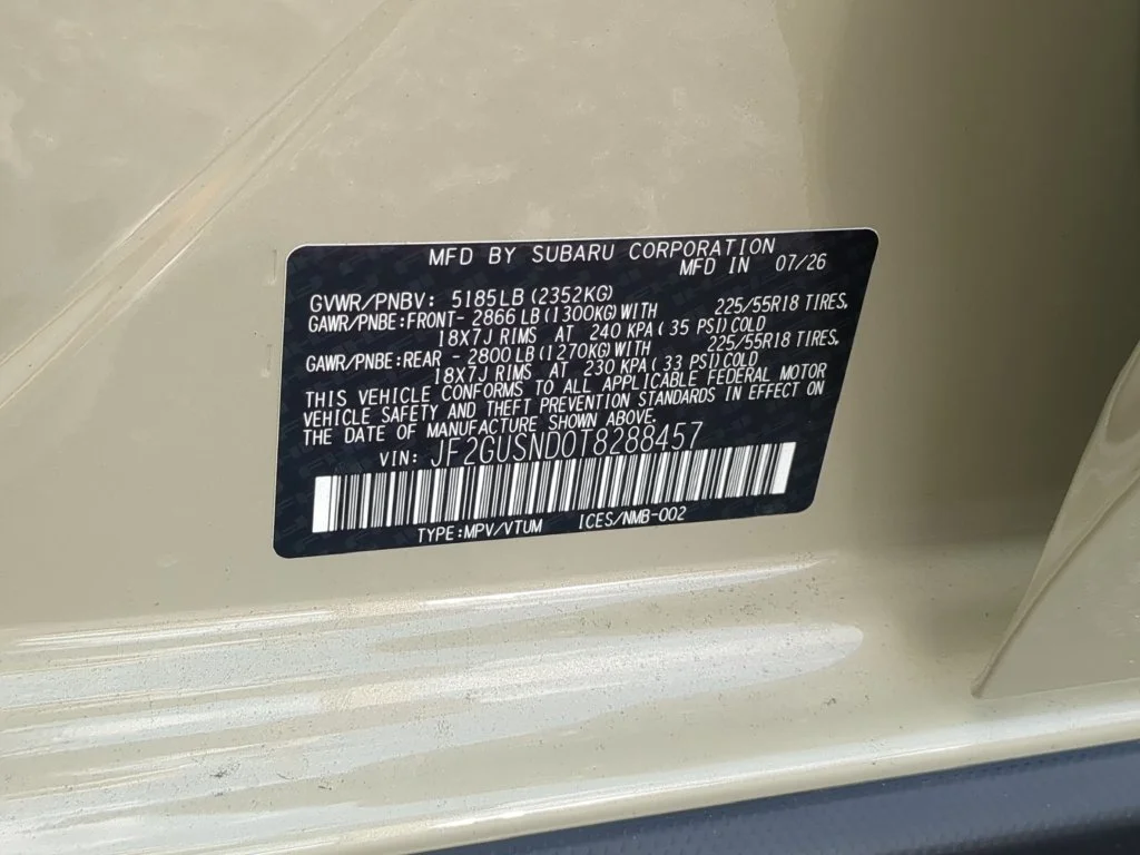 New 2026 SAND DUNE PEARL Subaru Limited Hybrid image 34